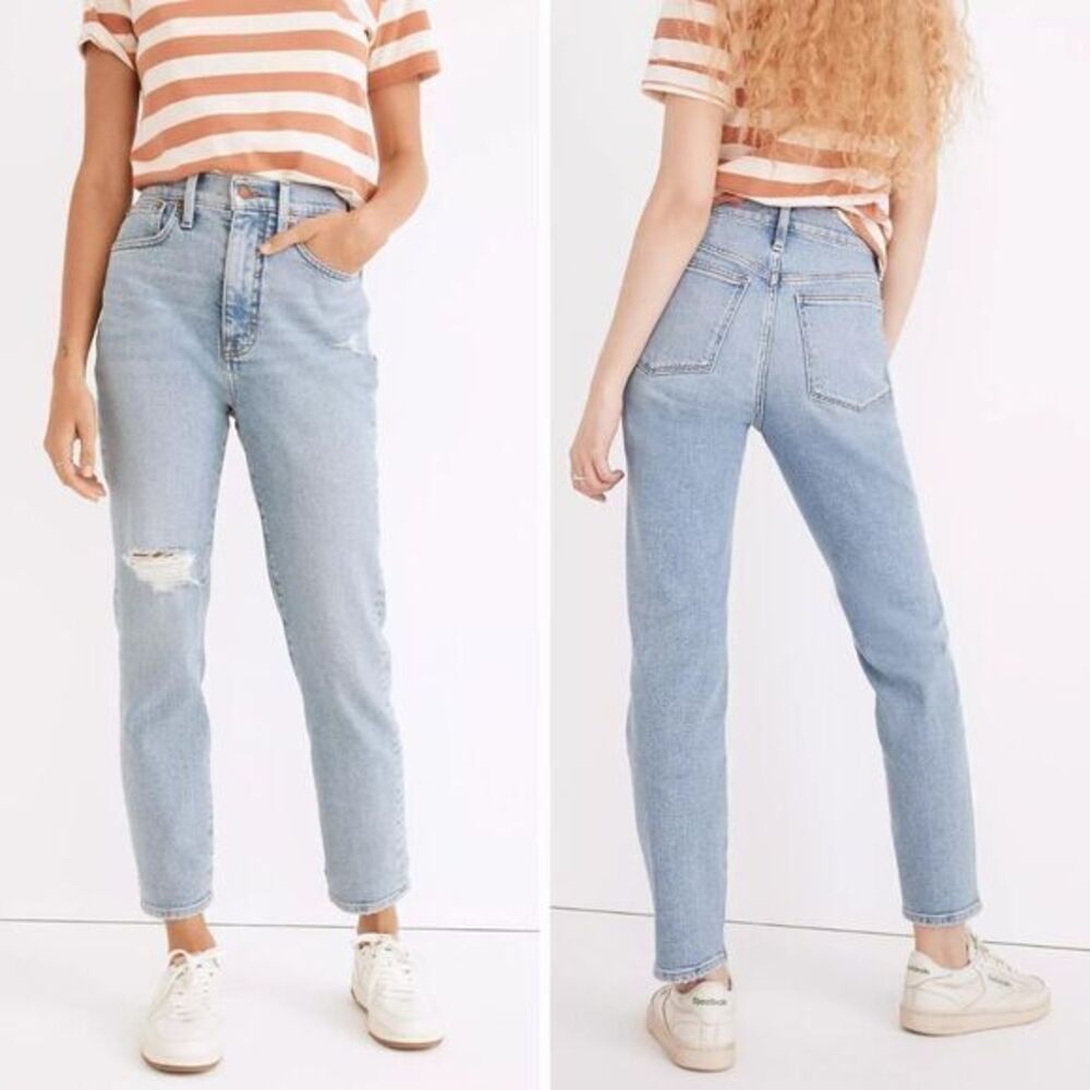 NEW Madewell‎ The Momjean in Austrey Wash: Ripped Edition, 27
